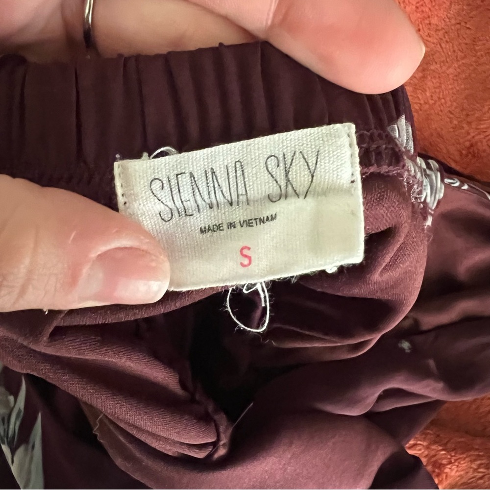 Sienna Sky Maroon Floral Elegant Dress - Picture 5 of 8